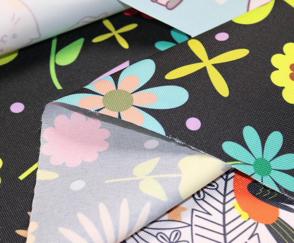 Outdoor Dekostoffe Oxford - Motiv Herbstblumen I Dx016