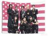 1pc SKZ DominAte Tour Tapestry Pink American Flag Designed Suitable For Bedroom Dorm Concert Aesthetic Wall Hanging Decor