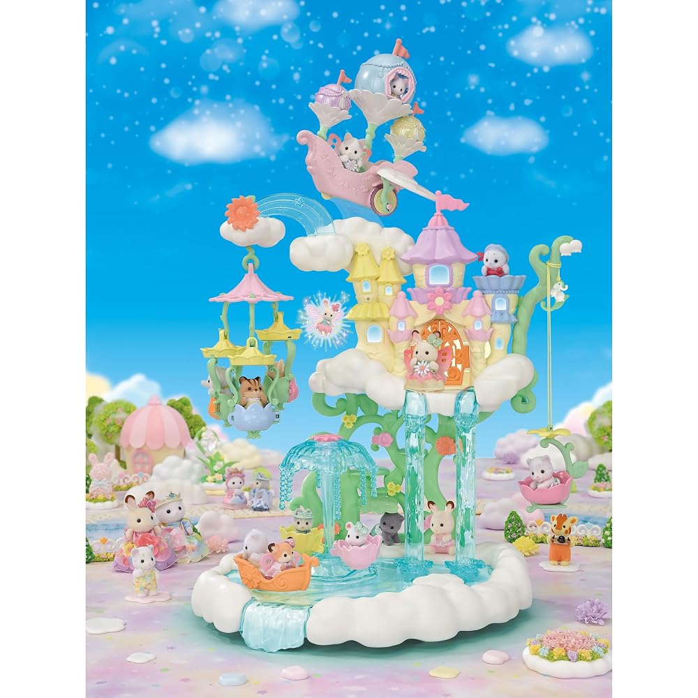 EPOCH Sylvanian Families Fairy Castle Playset F-37, 3 Years+, Dollhouse Toy