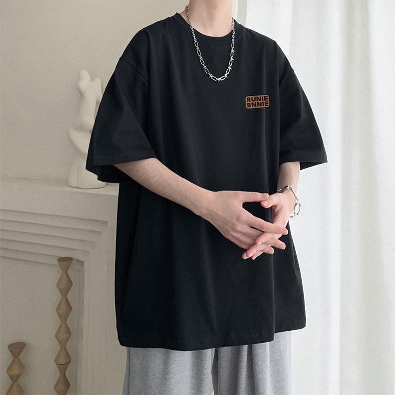 Tricouri de vară pentru bărbați bumbac tricou cu mânecă scurtă țesătură confortabilă îmbrăcăminte sport