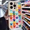 Love Oil Painting Silicone Phone Case for IPhone 11 13 14  Pro Max XS15  X XR 12 13 7 8 16 Plus SE Camera Lens Protection Cover