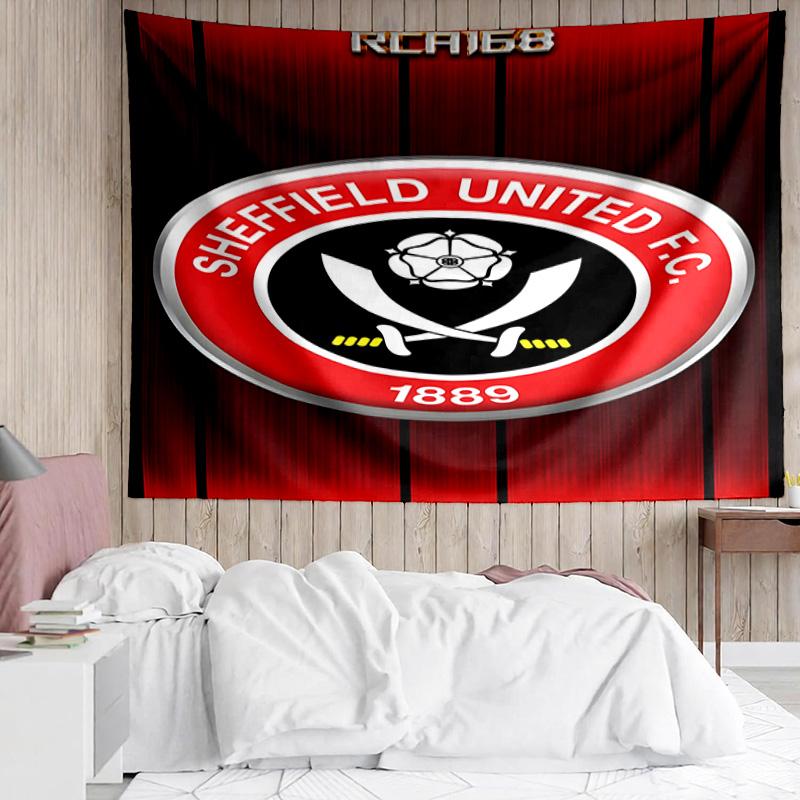 Sheffield United Fc Crest Tapestry, Unique Design Tapestry, Suitable for Bedroom,Livingroom, Playroom,Heartwarming Fan Holiday Gifts