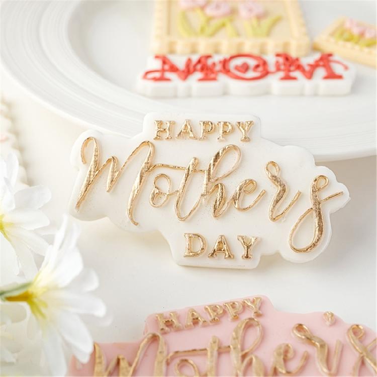 Biscuit Moulds Easy to Use Biscuit Stamps Mothers' Day Theme Plastic Material