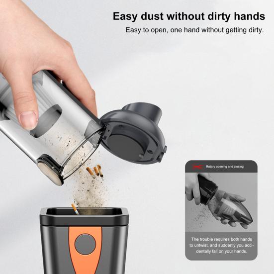 Car Vacuum Cleaner Cordless Portable Dual Filtration System 5500PA Suction Power Rechargeable Handheld