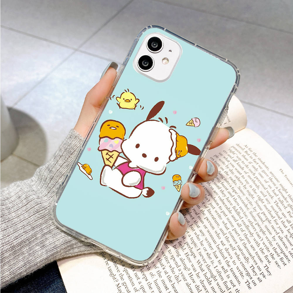 Case for Samsung A04 A14 A23 A34 A54 M23 M33 M52 M53 Realme 10 9 C30S C35 C55 VIVO Y02S Y21 Y51 X80 Pro Transparent Cover LI18 Pochacco