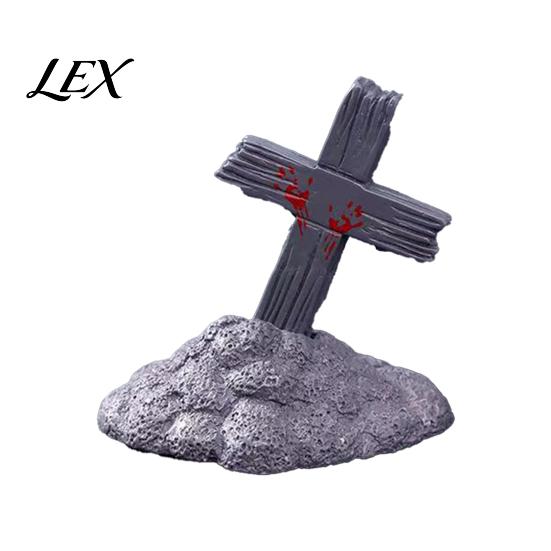 Retro Desktop Spooky Decor Halloween Miniature Resin Ornaments, Micro Landscape Decor, Horror Moss Accessories Scene for Fish Tank Aquarium