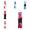 Summer Boho Floral Maxi Dress With Milk Silk Fabric For Vacation And Casual Wear
