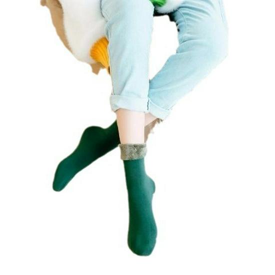 Men's and Women's Plus Velvet Thick Warm Mid-Tube Snow Socks