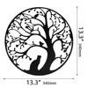 Charming Tree of Life Decor - Rustic Metal Wall Art with Cat & Bird for Home Enhancement
