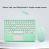Bluetooth Keyboard Mouse Set Round Keycaps Touch Control for Phone Tablet Laptop iPad Wireless Combo
