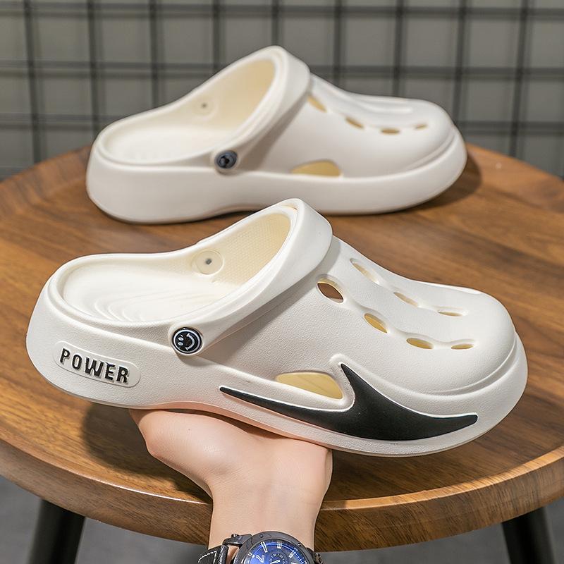 One Piece Is Sent On Behalf of Others, Hole Shoes, Men's Summer Wear, Thick-soled Shit-stepping Bag Head, Coconut Sports, Outdoor Beach Shoes.