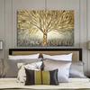 Gold Tree of Life Oil Painting Poster and Prints On Canvas Abstract Art Pictures Modern Wall Art For Home Living Room Decoration