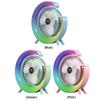USB Portable Table Fan 3 Speeds with Colorful Light Personal Fan 180 Degree Rotatable Desktop Fan for Home Office Bedroom Dorm