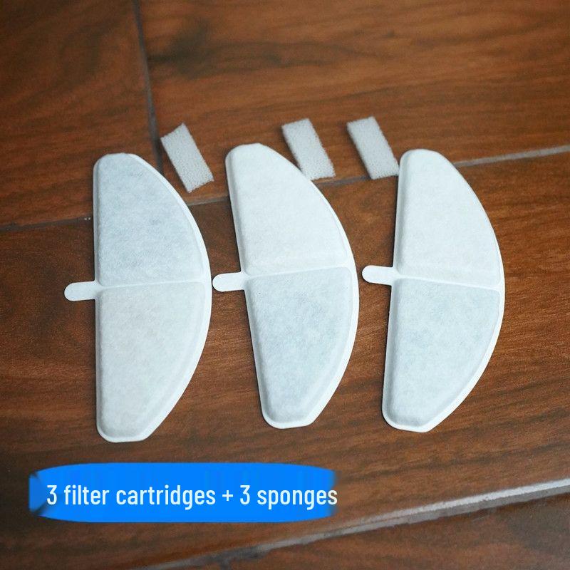 Фильтрующие подушечки для кошачьего фонтана для воды - Сменный аксессуар для питья для домашних животных Pearl White, Graphite Black