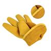 1 Pair Yellow Cowhide Heavy Duty Safety Protective Driver Working Welding Stretchable Mechanic Glove Leather Work Gloves For Men