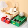 Elegant Plastic Drawer Box Stackable Dustproof Desktop Organizer Large Capacity Stationery Storage Rack for Students