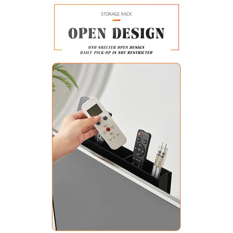 Wall Mounted Remote Control Organizer Box Space Saving TV Countertop Sorting Rack for Living Room Bedroom Hotel Room Use