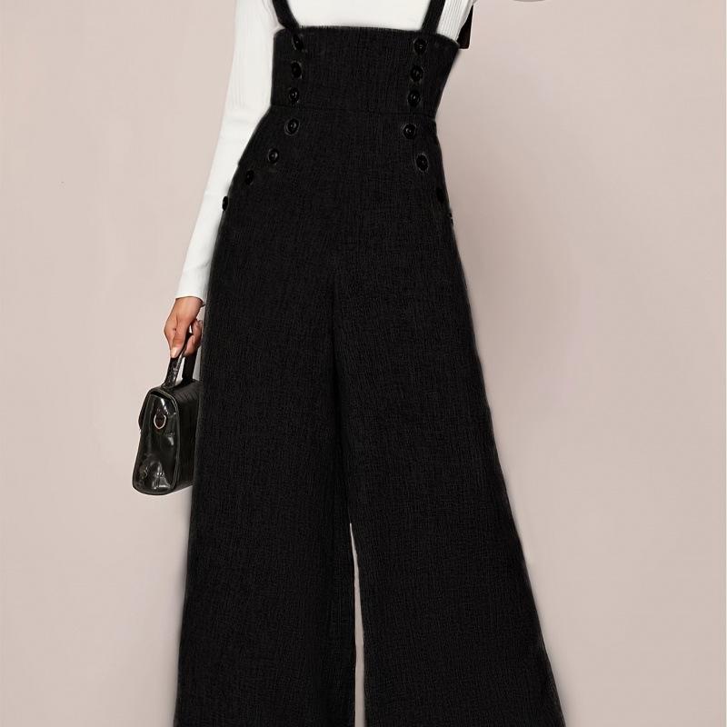 

Striped Knit Overalls - New Arrival Large чорний