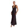 Damenkleid Einfarbig V-Ausschnitt Schlank Sexy Kleid