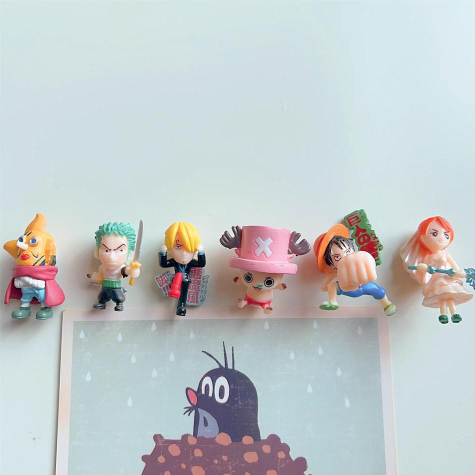 6Pcs Pvc One Piece Series Luffy, Chopper, Usopp Sanji Zoro Anime Figures Mini Model Dolls Cake Toppers Ornaments