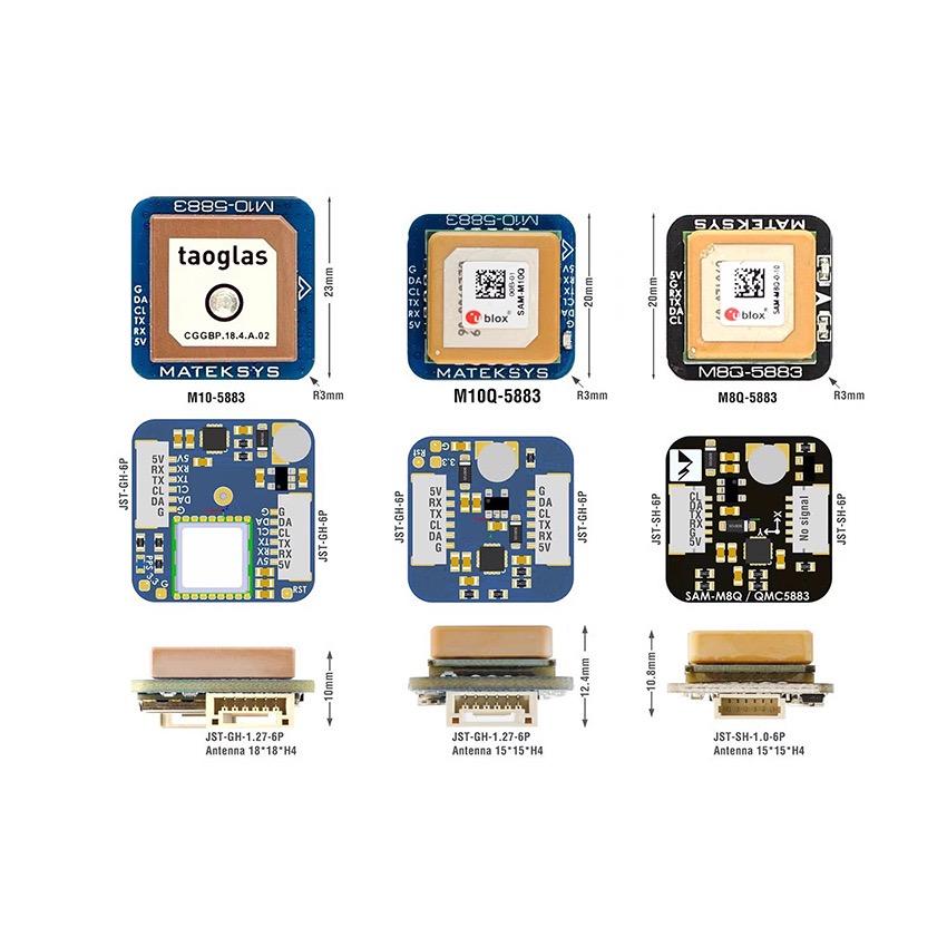 New Matek Systems M10Q-5883 GNSS U Lox SAM-M10Q Magnetic Compass Module QMC5883L for RC FPV Racing Drone