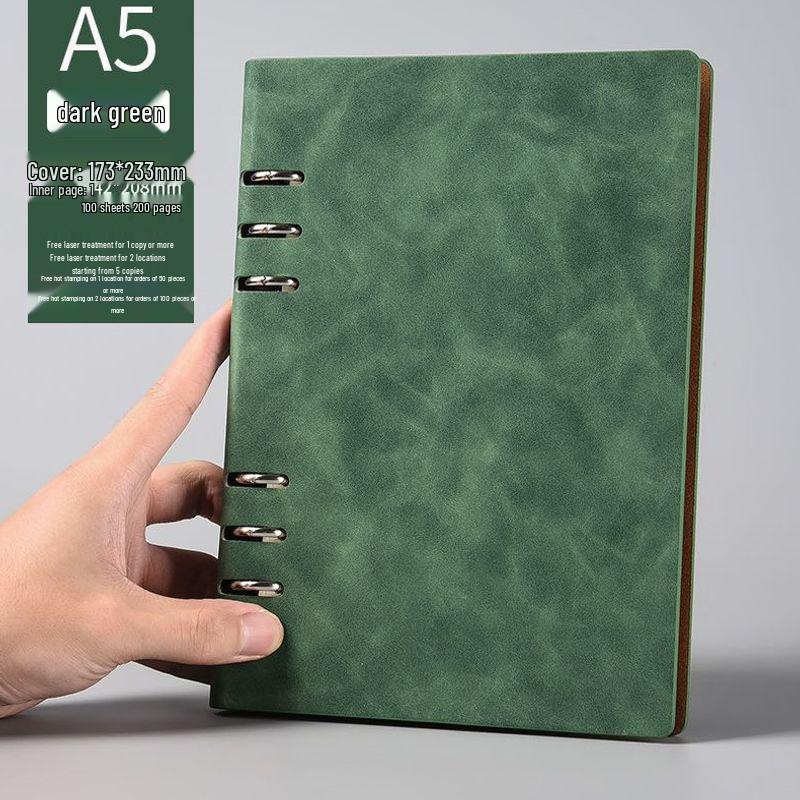 A5 Detachable 6-Hole Loose-Leaf Notebook for Meetings and Workplaces