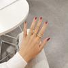 8PCS Korean version of the set ring Korean ins simple Internet celebrity female frigid wind 8-piece set plain ring stacked ring