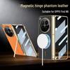 Oppo Find N6 Full-Coverage Electroplated Leather Protective Case with Hinge and Bracket.