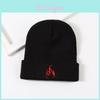 Stylish Flame Embroidery Knit Hat Winter Warmth Cap For Students Couples