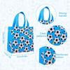 6/12/24pcs Gift for Her/Him Football Theme Gift Bag with Handle, Football Party Portable Gift Bag, for Birthday Party Decoration
