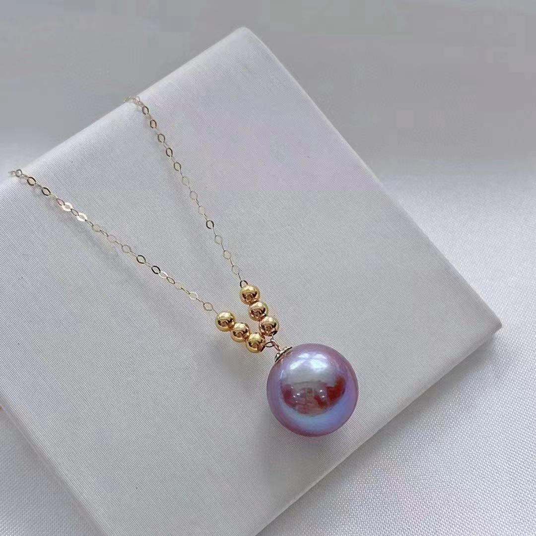 

Классический набор ожерелий 6+1 из 18-каратного золота с пресноводным жемчугом Эдисона 11-12 мм