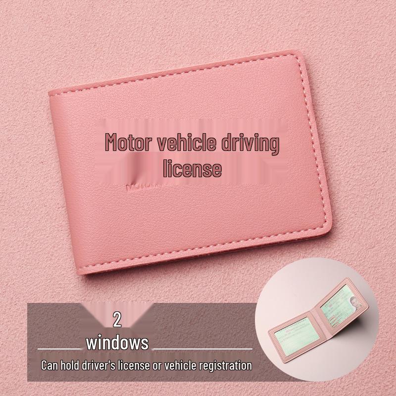 Men's 2025 Style Two-in-One Motor Vehicle License Leather Cover and Card Holder
