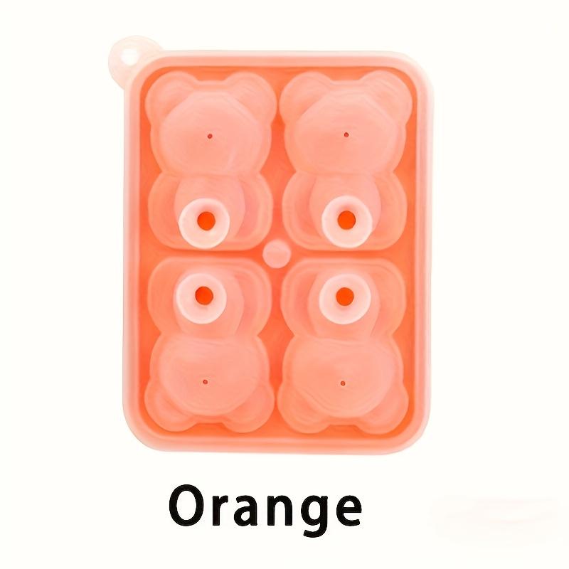 Silicone Material 3D Bear Shaped Ice Mold For Whiskey Cocktail Cooler Making Diy Bar Kitchen Tool Supplies