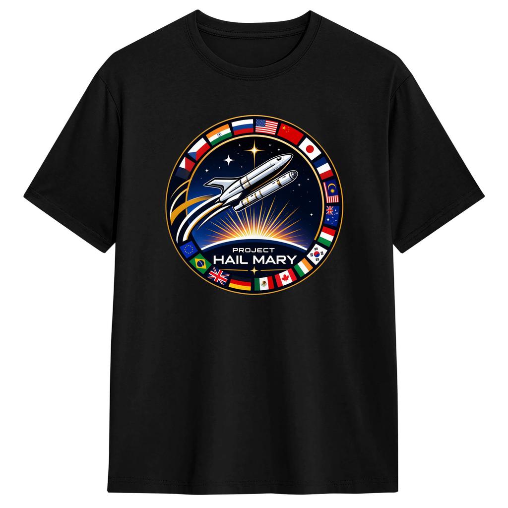 Amaze Amaze Project Hail Mary Cotton T Shirt For Unisexs Beach Streetwear Tshirts Fashion Tees Plus Size Wholesale Tops
