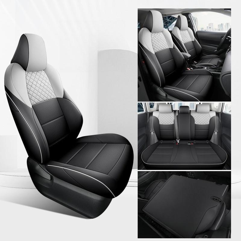 Чехол на автомобильное сиденье специально для Toyota Corolla Altis, всесезонная универсальная подушка-чехол для сиденья с полным покрытием чёрный/серый