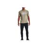 Under Armour Letter Print Crew Neck Short Sleeve T-Shirt Men Tops Khaki Gray 1329582-037