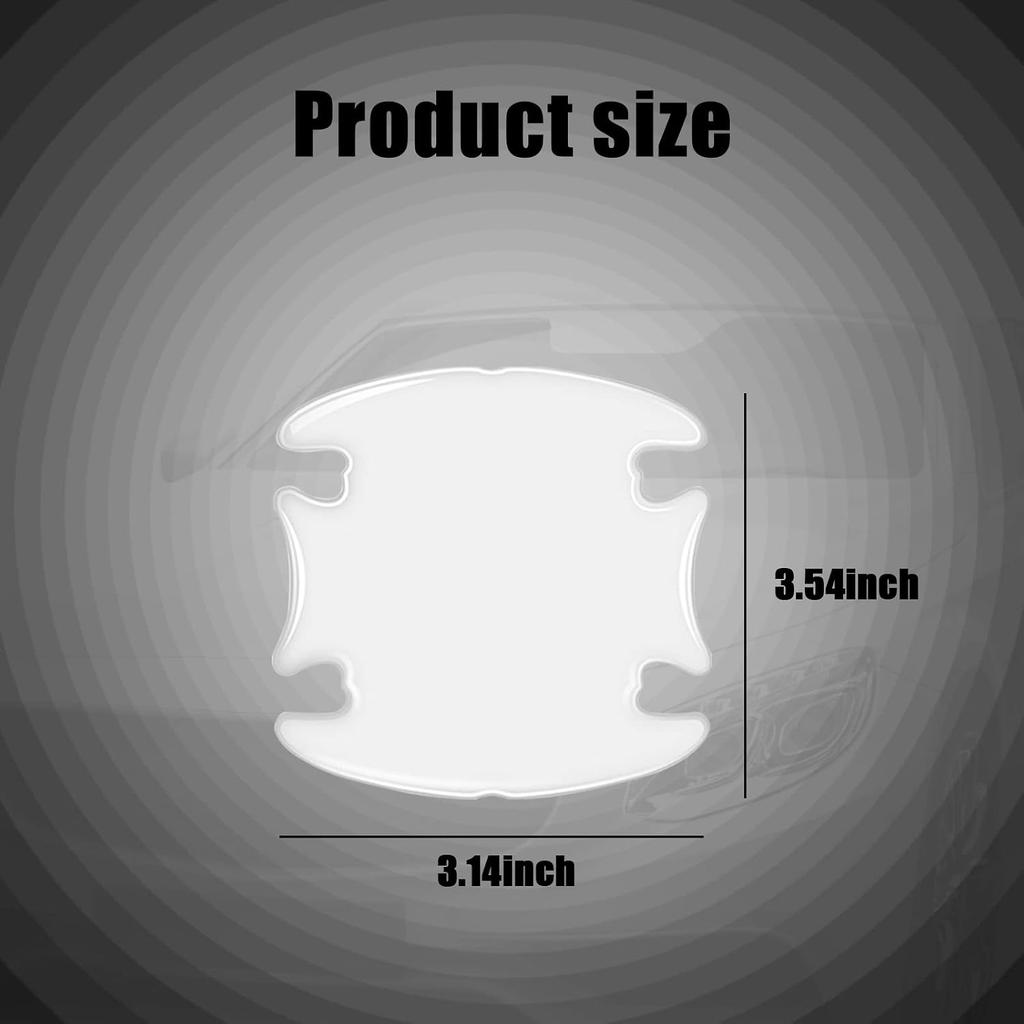 QODOLSI 4 PCS Car Door Bowl Protector, Transparent Scratch Protector, Universal Paint Protection Film