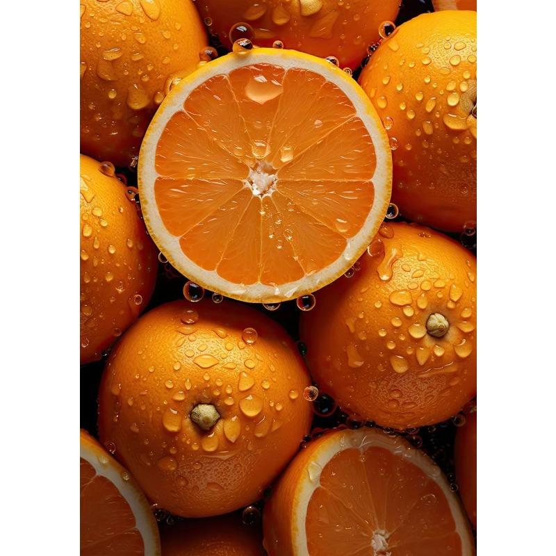 Food Fruit Series Orange Peppers Strawberry Apple Kiwi Art Poster Canvas Painting Wall Prints Picture for Kitchen Home Decor