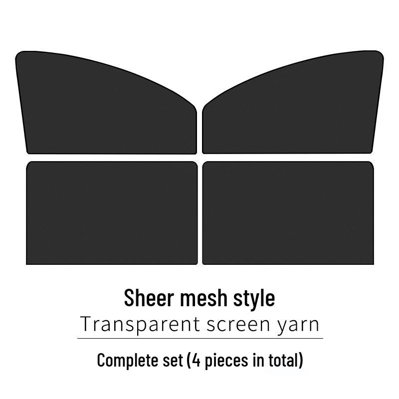 Magnetic Mesh Car Window Sunshade: Mosquito-Proof, Heat-Insulating Side Screen
