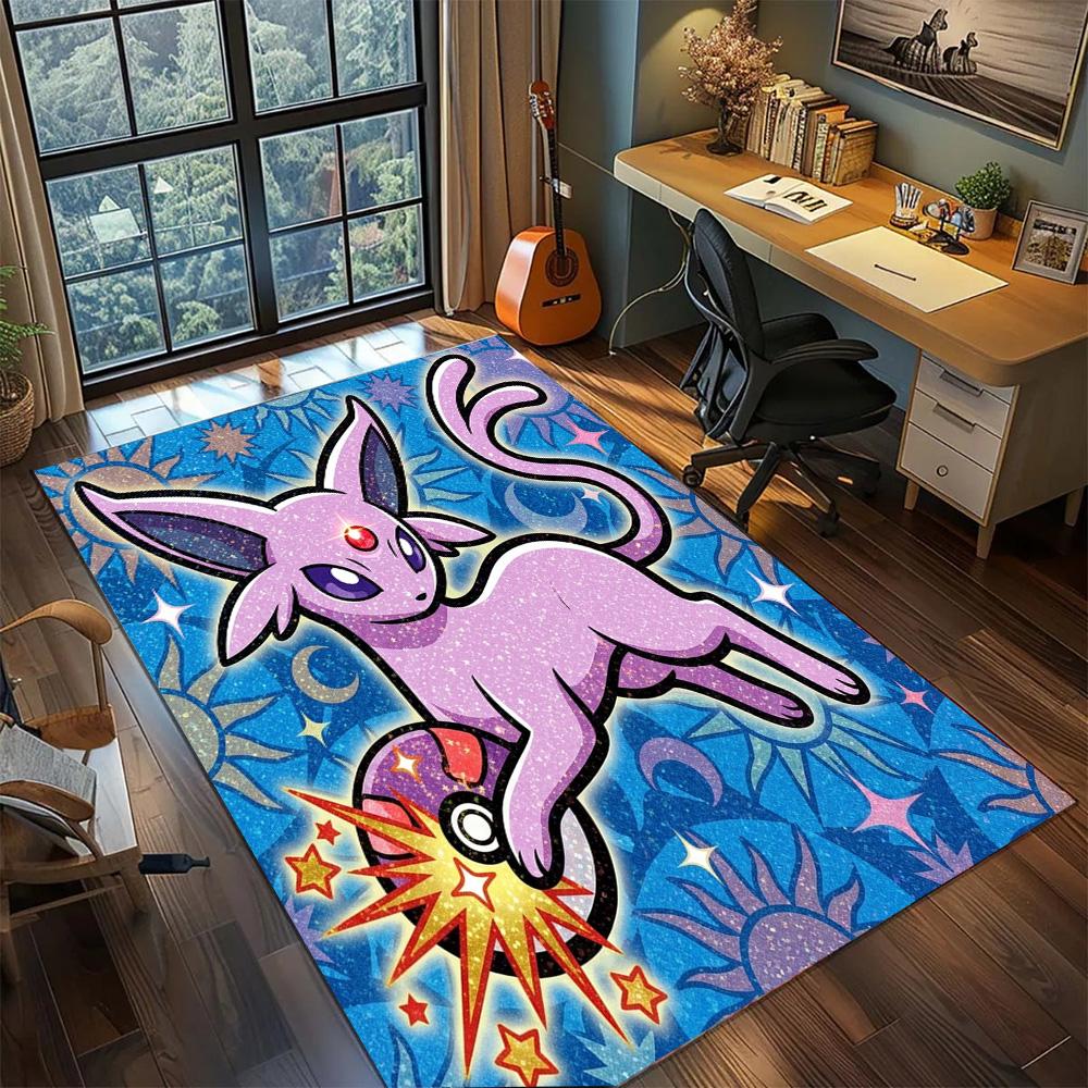 Pokemon Pikachu Home Decor Rug Carpet Large Area Non Slip Washable Floor Mat Gamer Bedroom Room.-TING