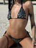 2026 Halter Metallic Sequins Bikini Women Swimsuit Female Swimwear Two Pieces Bikini Set Bather Bathing Suit Swim Lady Beachwear