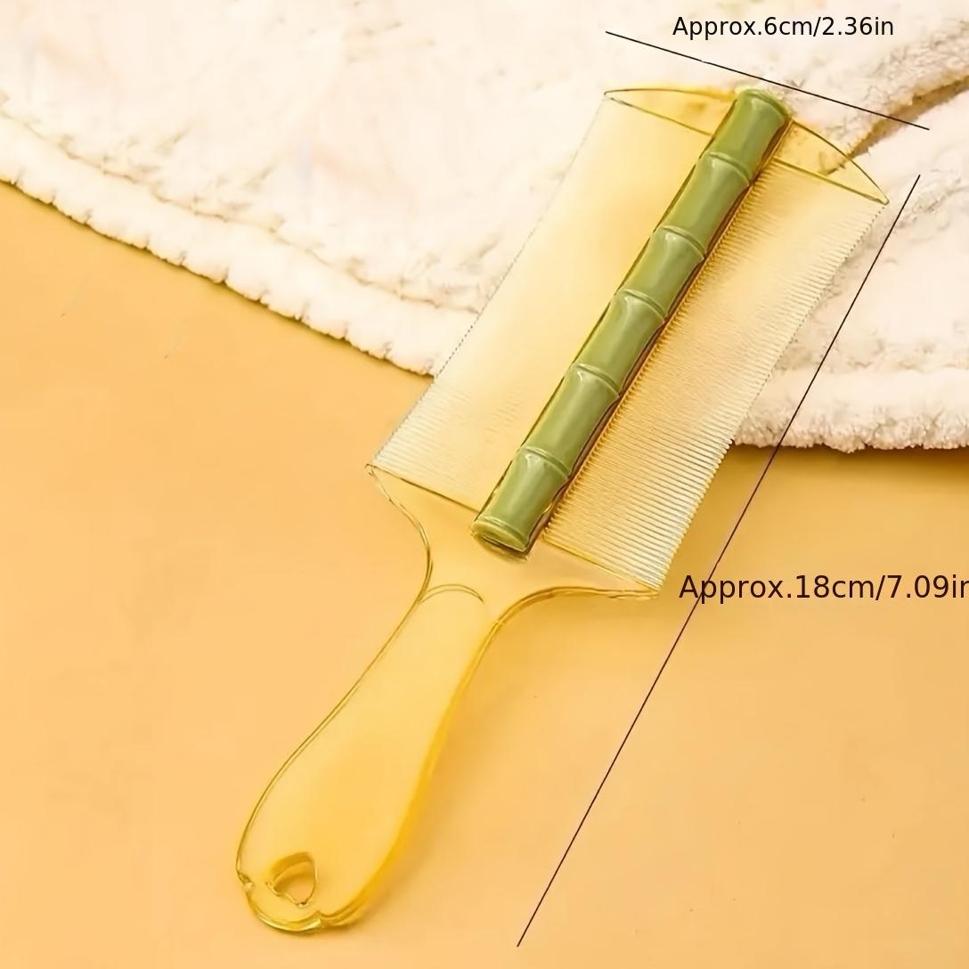 [Портативная расческа с мелкими зубьями] Оранжево-желтая портативная расческа для волос с мелкими зубьями | Удаление перхоти и вшей, эргономичная ручка из АБС-пластика