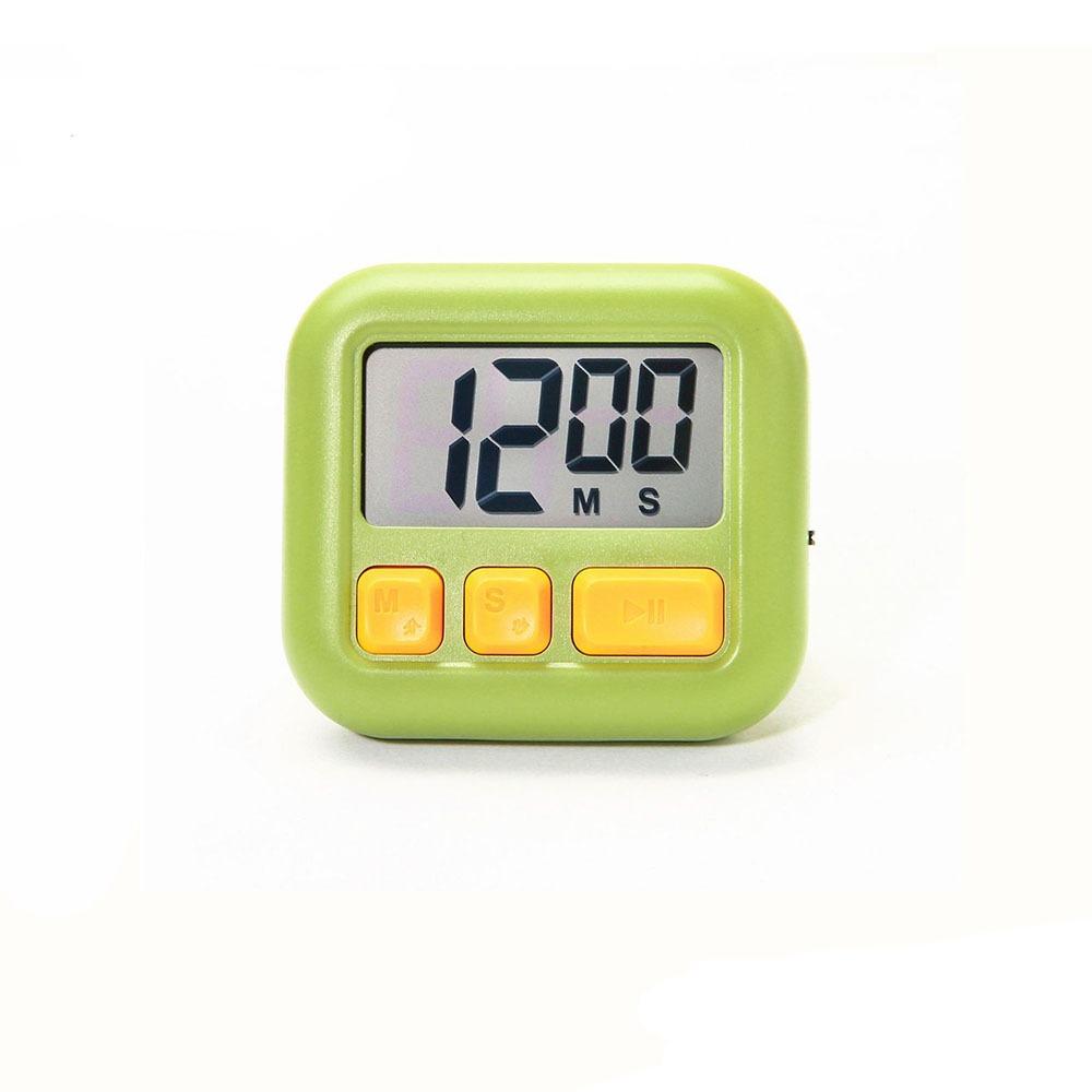 

LCD Digital Kitchen Timer with Magnetic Self-discipline Countup Timer Time Management with Stand Alarm Clock Counter Office зелений