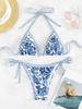 2026 Halter String Triangle Two Piece Bikini Women Swimwear Female Swimsuit Bathers Bathing Swimming Suit Beachwear Summer