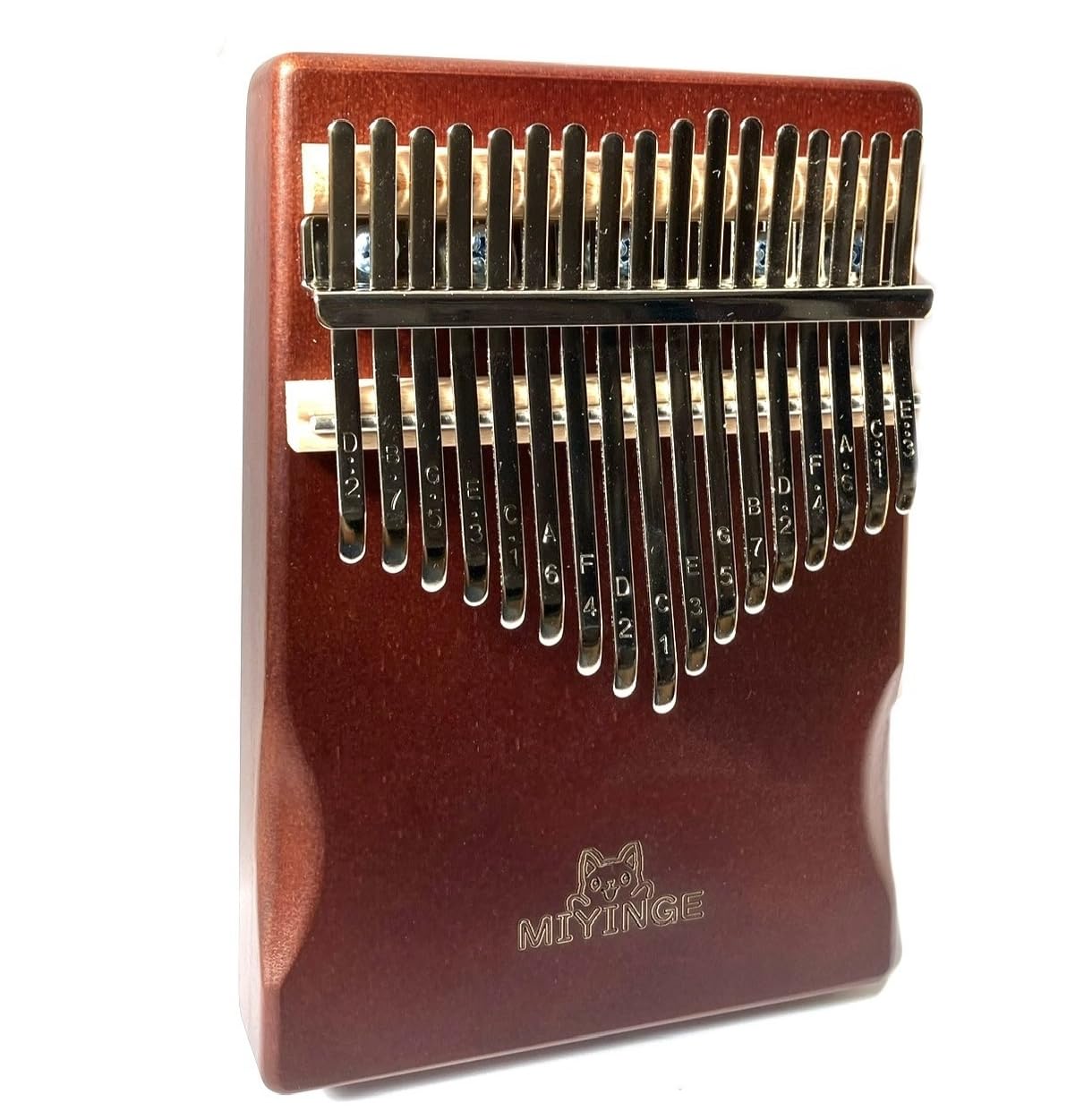 

MIYINGE Логотип собаки с гравировкой на большом пальце и набор инструментов для японских нот Калимба Модель Махагони 17-нотная калимба, Предварительно настроенная, Гамма, Пианино, В комплекте,