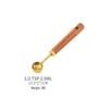 ZISIZ Rose Gold Measuring Spoon Set with Walnut Handles