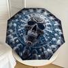 1pc Fractal Skull Automatic Folding Umbrella - Compact 8-Rib Design,Perfect Gift for Friends & Family Yy250926078