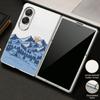 Mountain Valley Camping Art Case For Samsung Z Fold 8 Ultra 7 6 5 4 Luxury Plating Leather Skin Phone Cover For Galaxy Z Fold8 Fold7 Fold6 Fold5