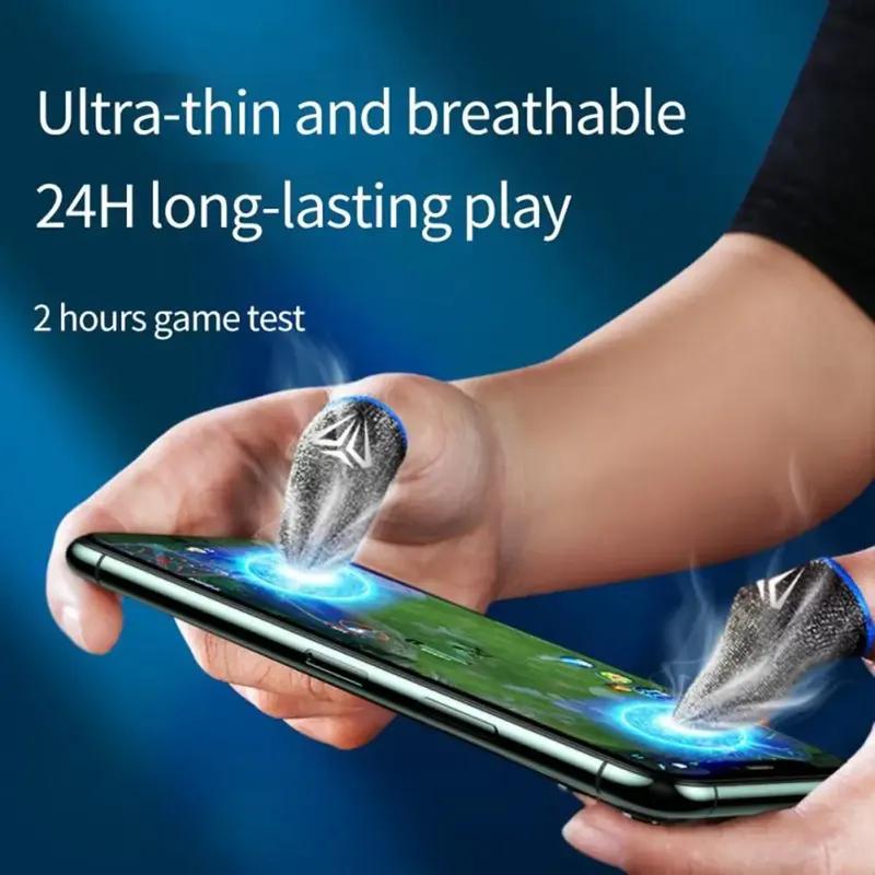 5 Pairs Gaming Finger Covers for Touchscreen Breathable & Sweatproof Anti-Slip Design Mobile Game Accessories