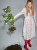 SORRY, TOO MUCH LOVE Pintuck Lace Oganza Dress_White
